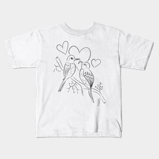 Birds in love Kids T-Shirt